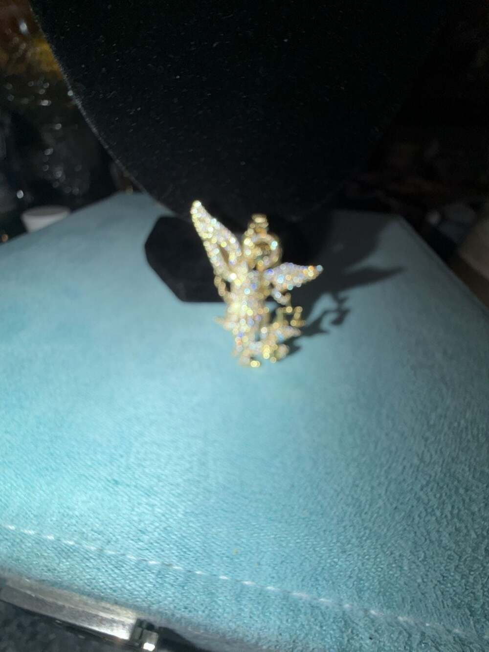 Saint Michael  thermal infused over brass ice cz Pendant